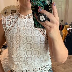 Laundry white lace top sz 12